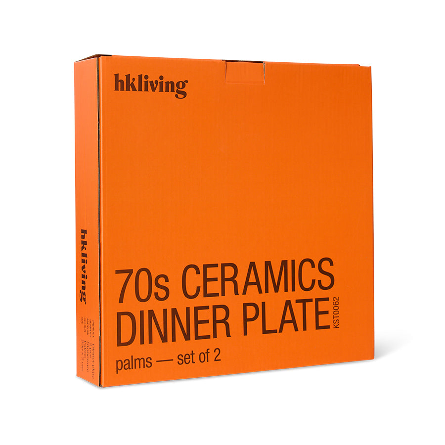 HKLiving 70's Dinerbord - Palms