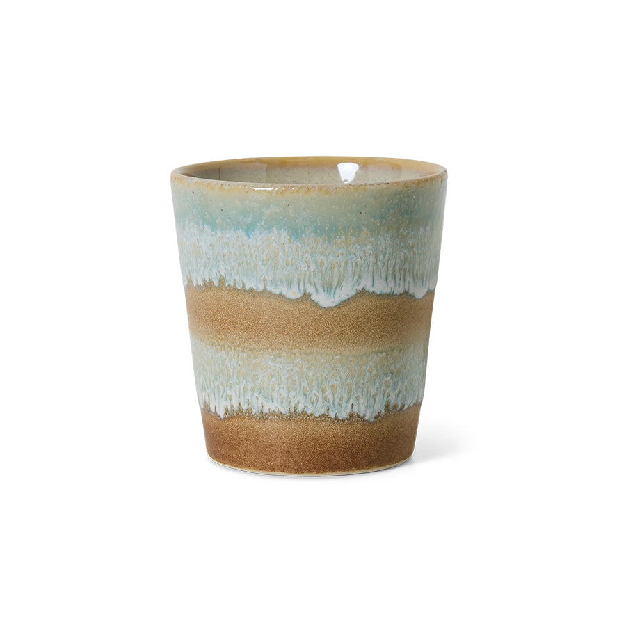 HKLiving 70's Koffiemok - Skyline op witte achtergrond