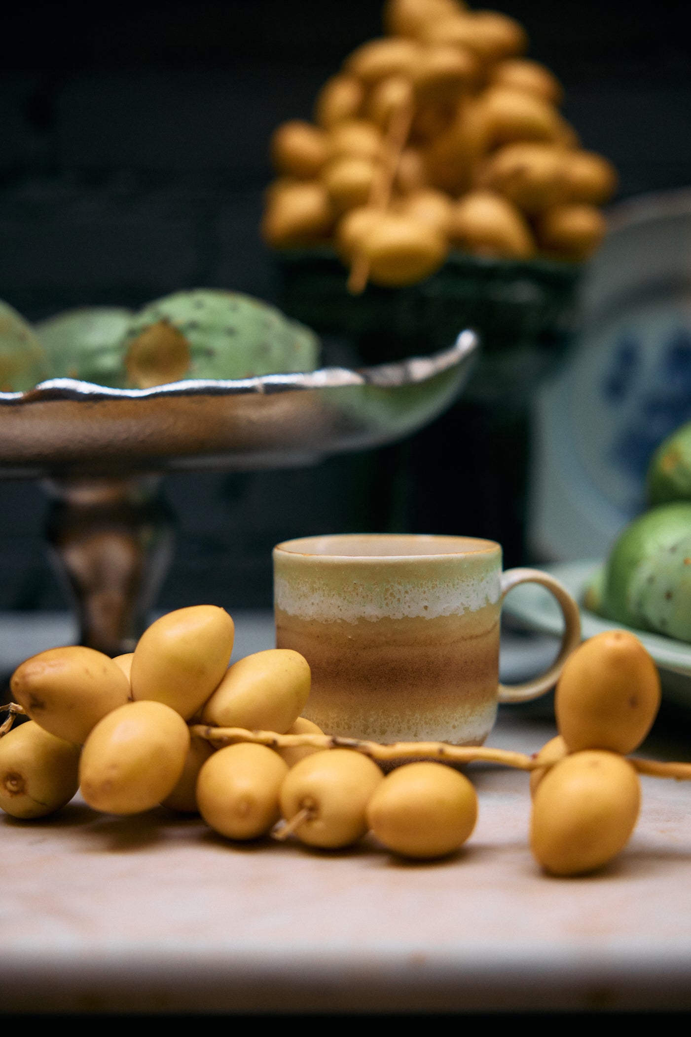 HKLiving 70's Koffiemok met Oor - Umber