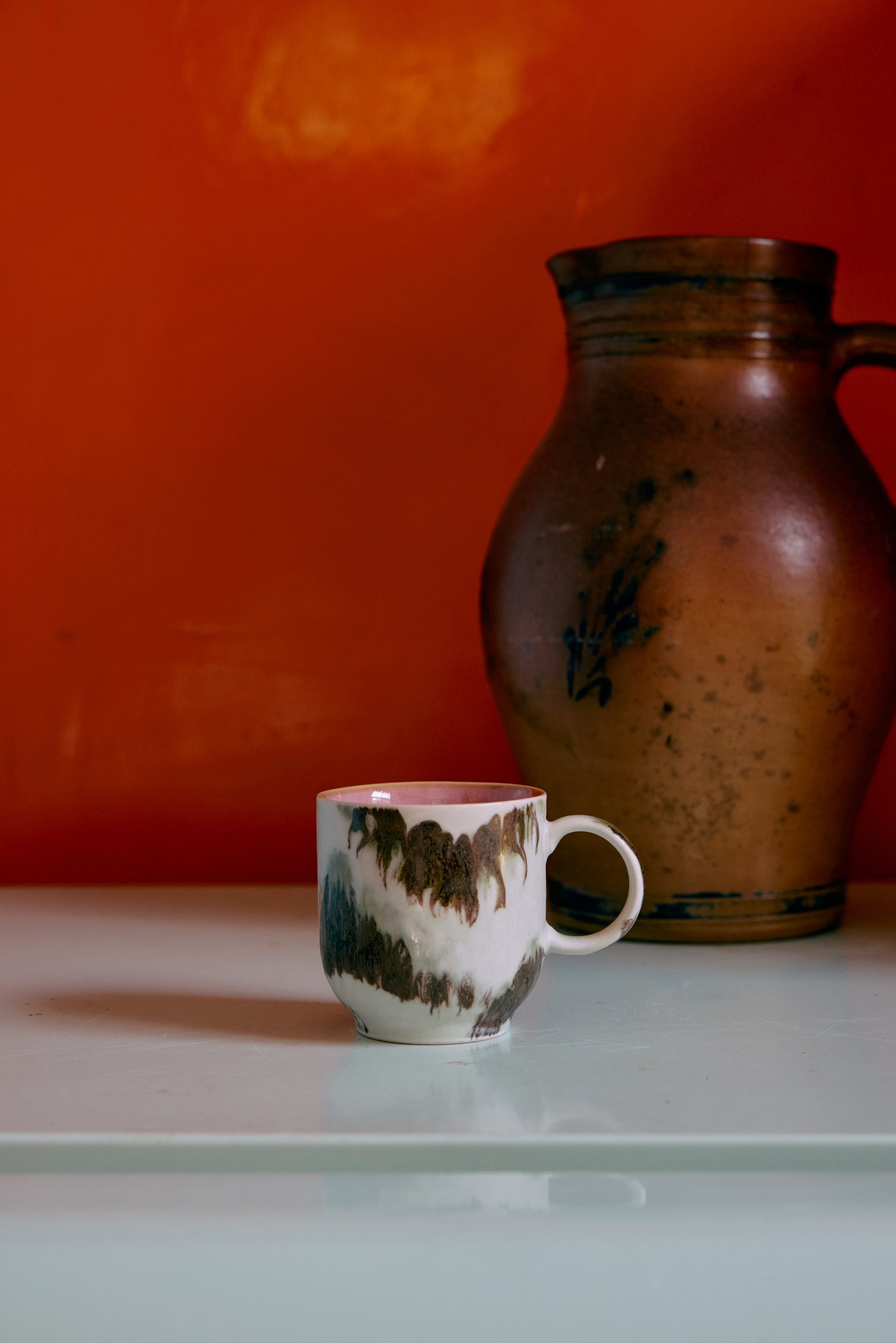 HKLiving 70's Koffiemok met Oor - Tide