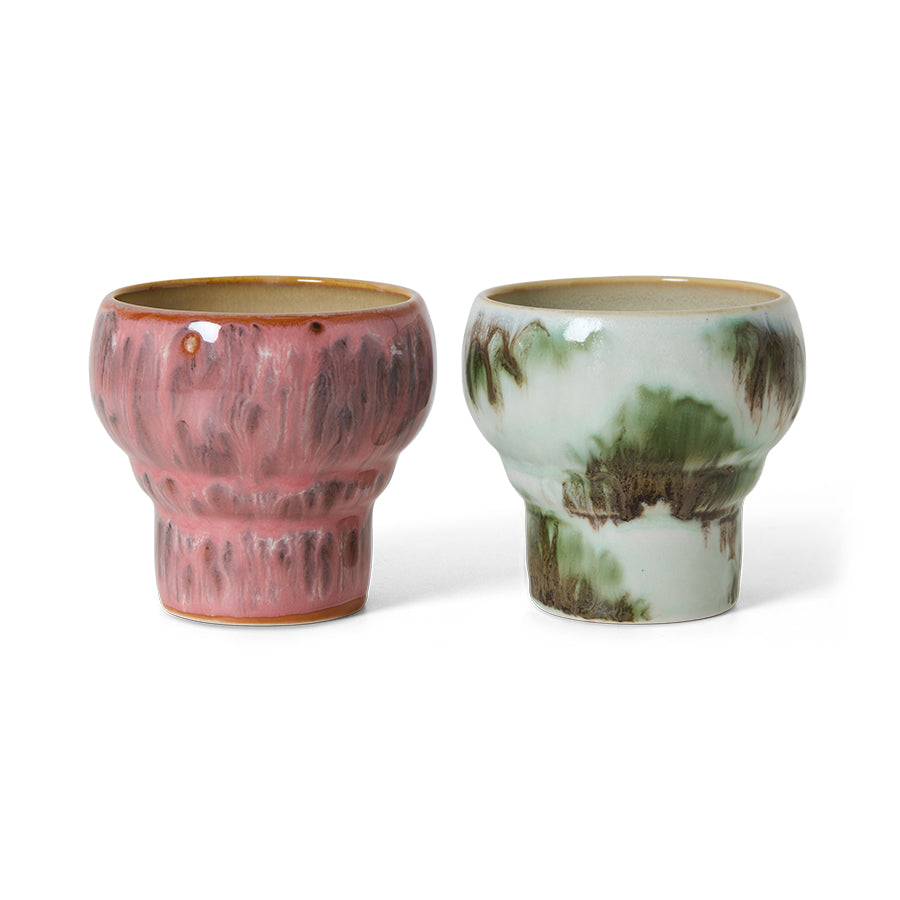 HKLiving 70's Lungo Mok Expression - Tide op witte achtergrond