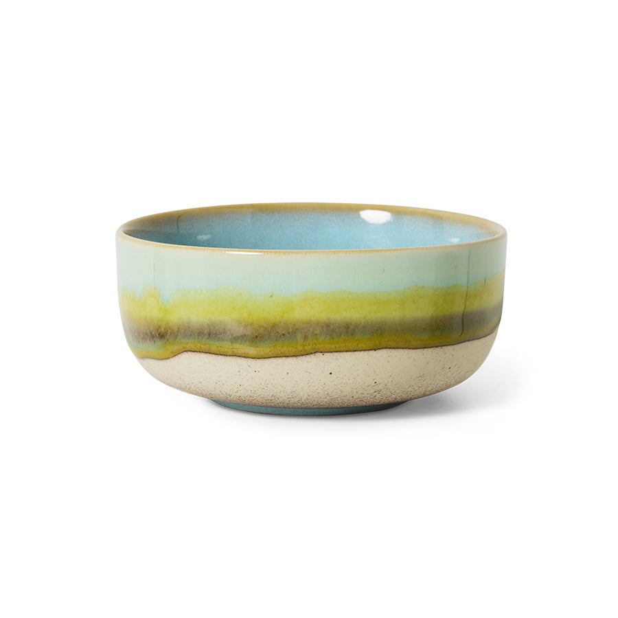 HKLiving 70's Dessert Bowl Impression - Glint op witte achtergrond