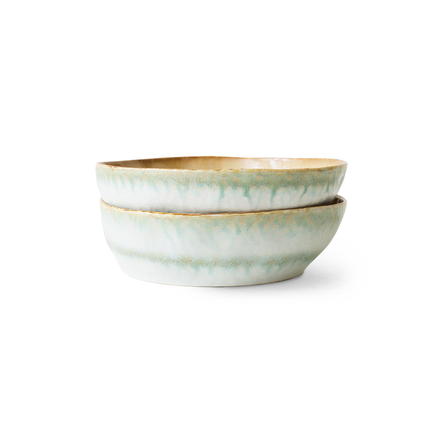 HKLiving 70's Pasta Bowl - Petal op witte achtergrond