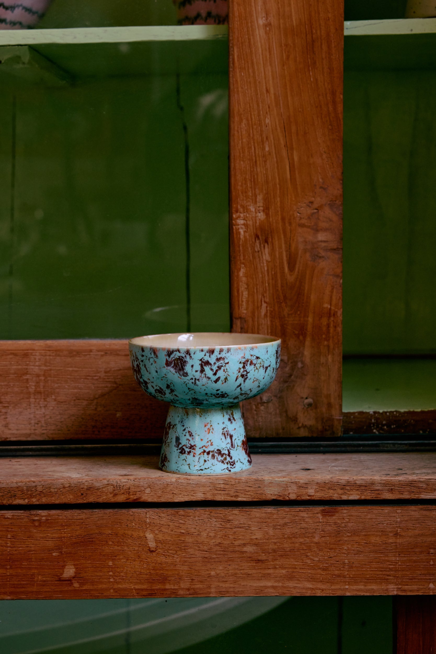 HKLiving 70's Tapasschaal op Voet S - Patina