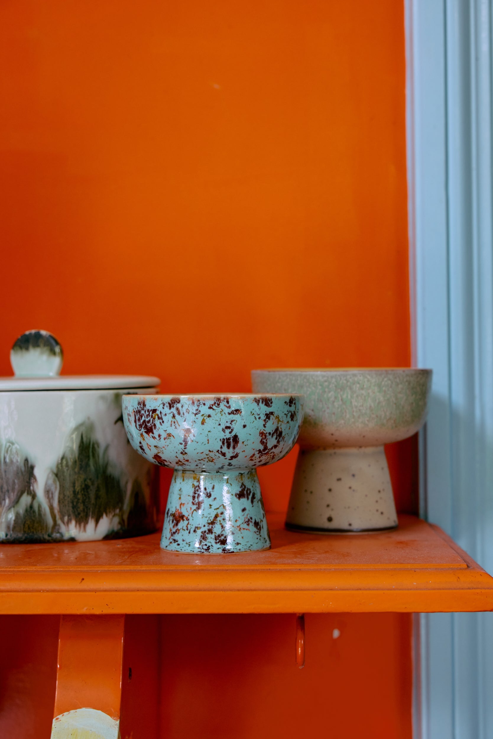 HKLiving 70's Tapasschaal op Voet S - Patina