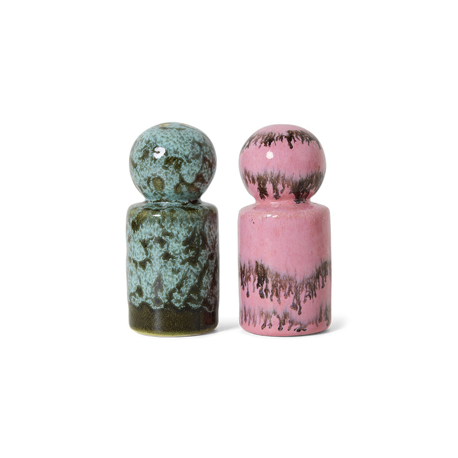 HKLiving 70's Peper- en Zoutstel - Baroque op witte achtergrond
