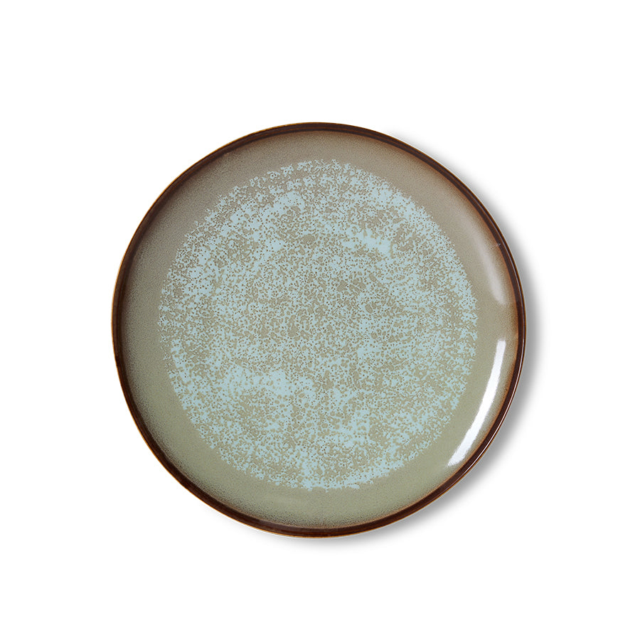 HKLiving 70's Dinerbord - Contrast op witte achtergrond