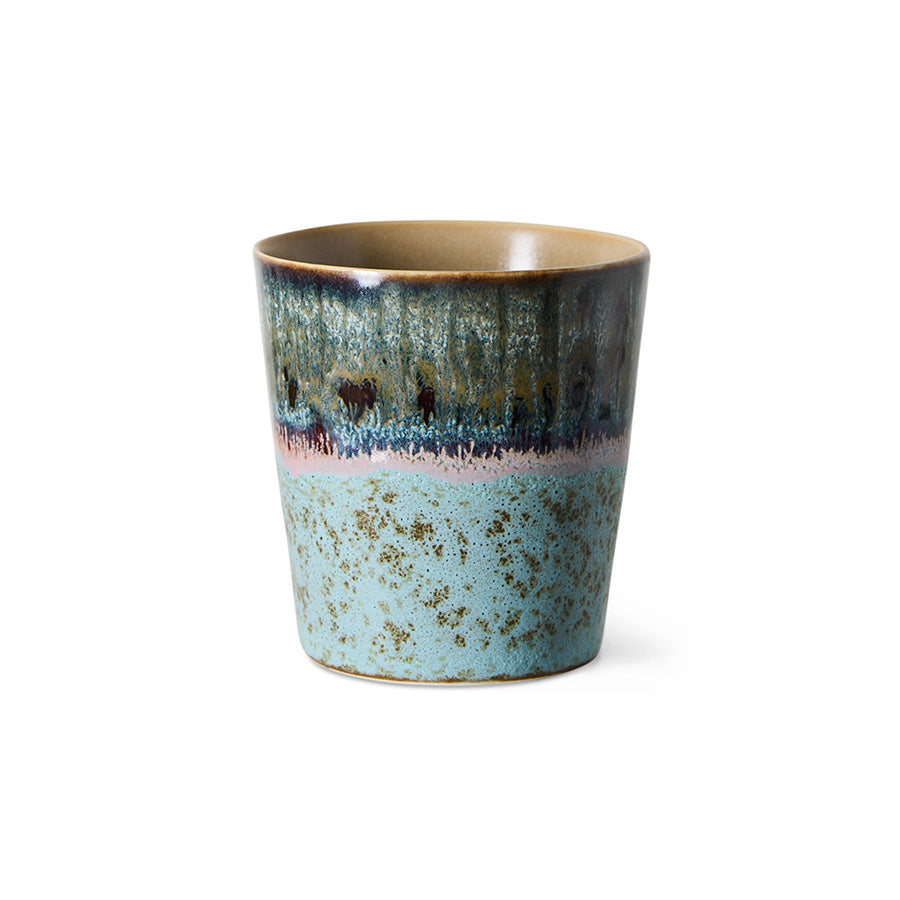 HKLiving 70's Koffiemok Birthstone, zijaanzicht