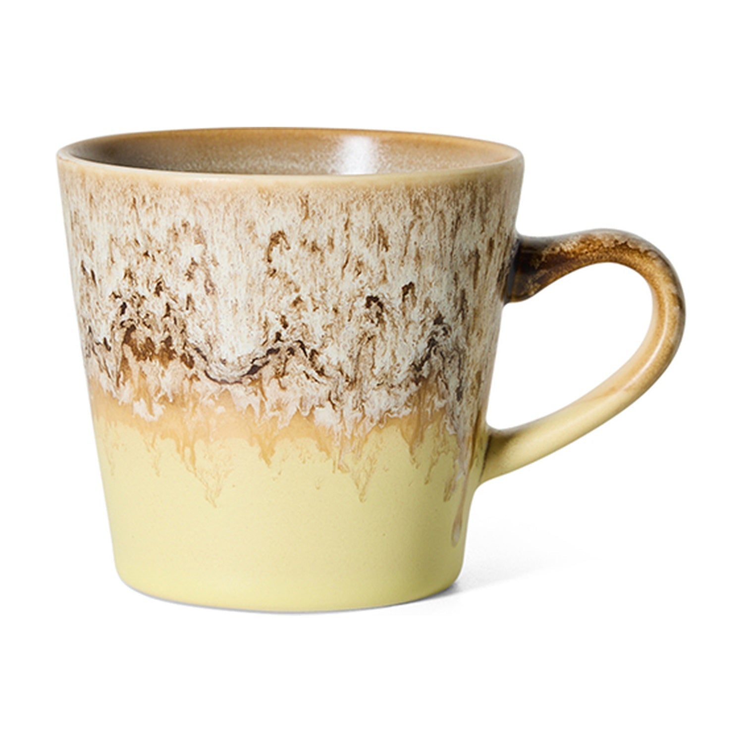 HKLiving 70's Americano Mok - Custard op witte achtergrond