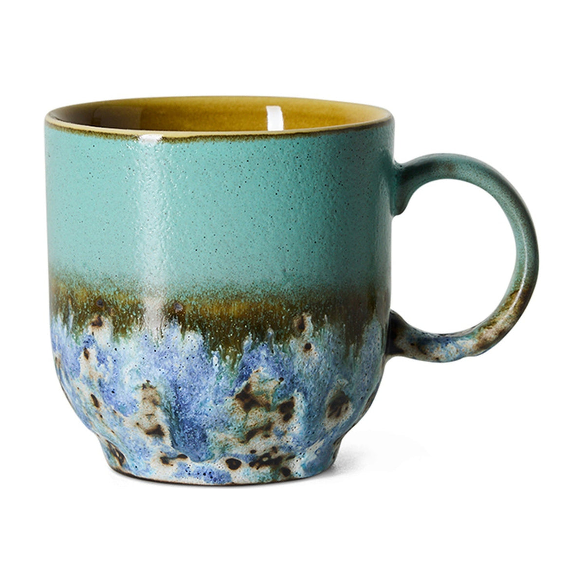 HKLiving 70's Koffiemok met Oor - Birthstone op witte achtergrond