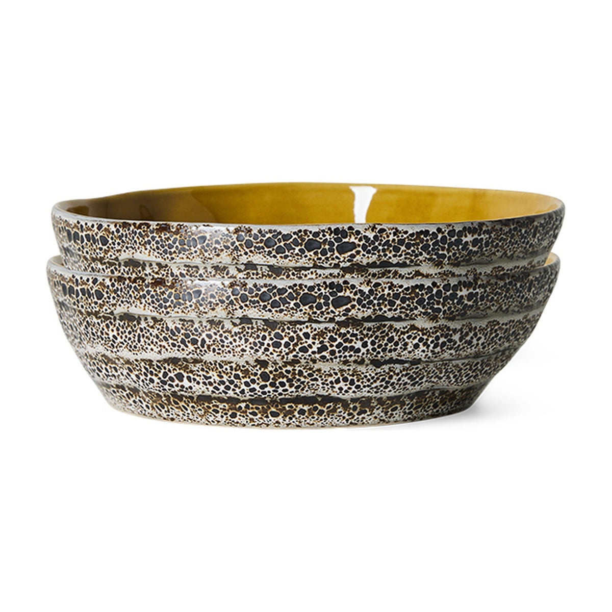 HKLiving 70's Pasta Bowl - Brew op witte achtergrond