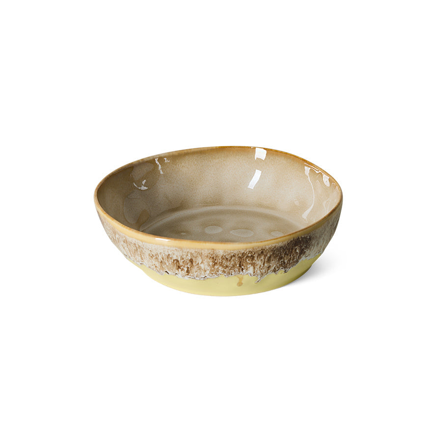 HKLiving 70's Pasta Bowl Custard, zijaanzicht