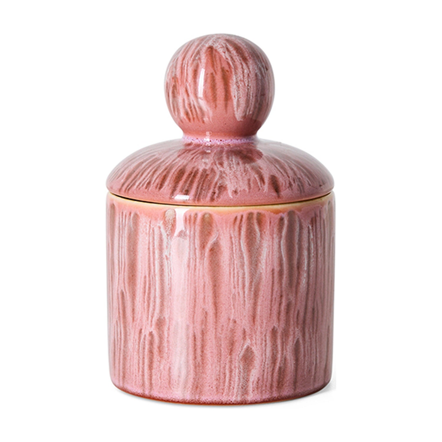 HKLiving 70's Voorraadpotje S - Rhubarb op witte achtergrond