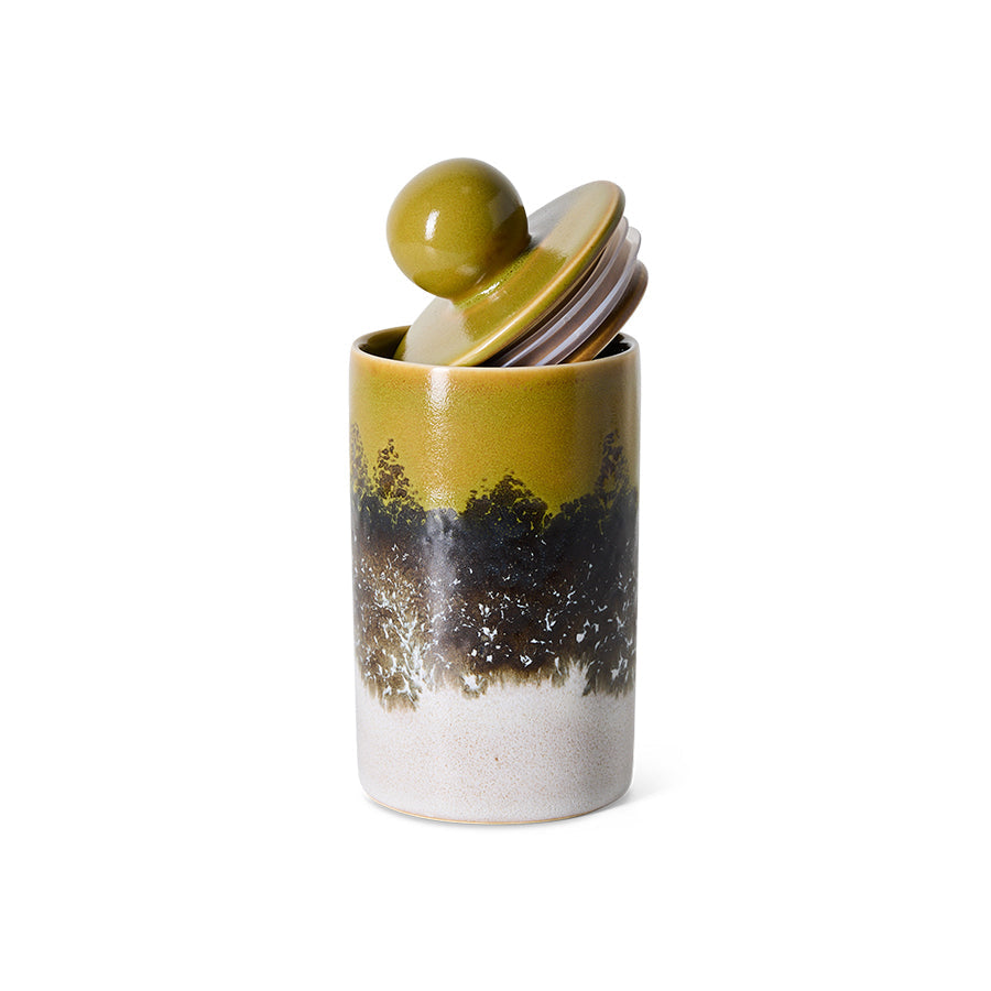 HKLiving 70's Voorraadpotje M Truffle met het deksel erop