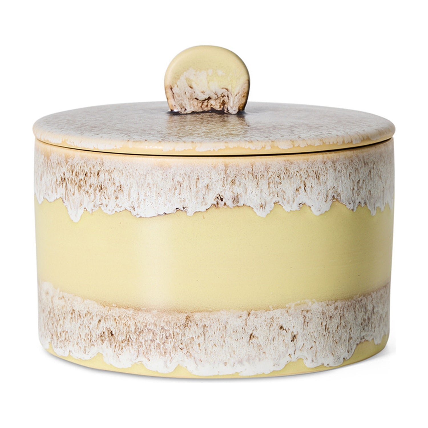 HKLiving 70's Koektrommel - Custard op witte achtergrond