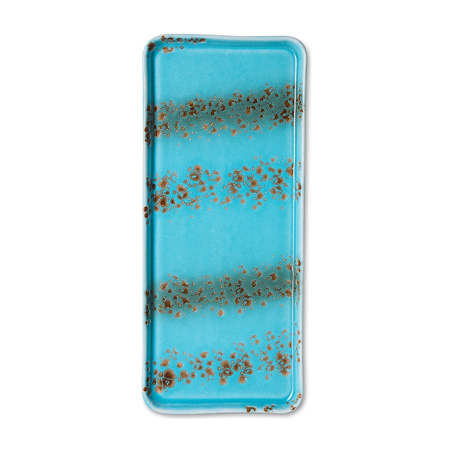 HKLiving 70's Cakeschaal - Aqua op witte achtergrond