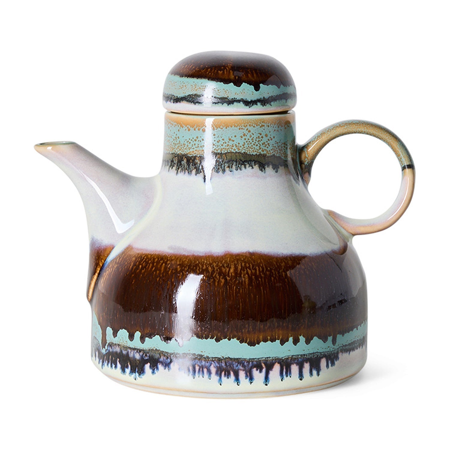 HKLiving 70's Koffiepot - Chocolate op witte achtergrond