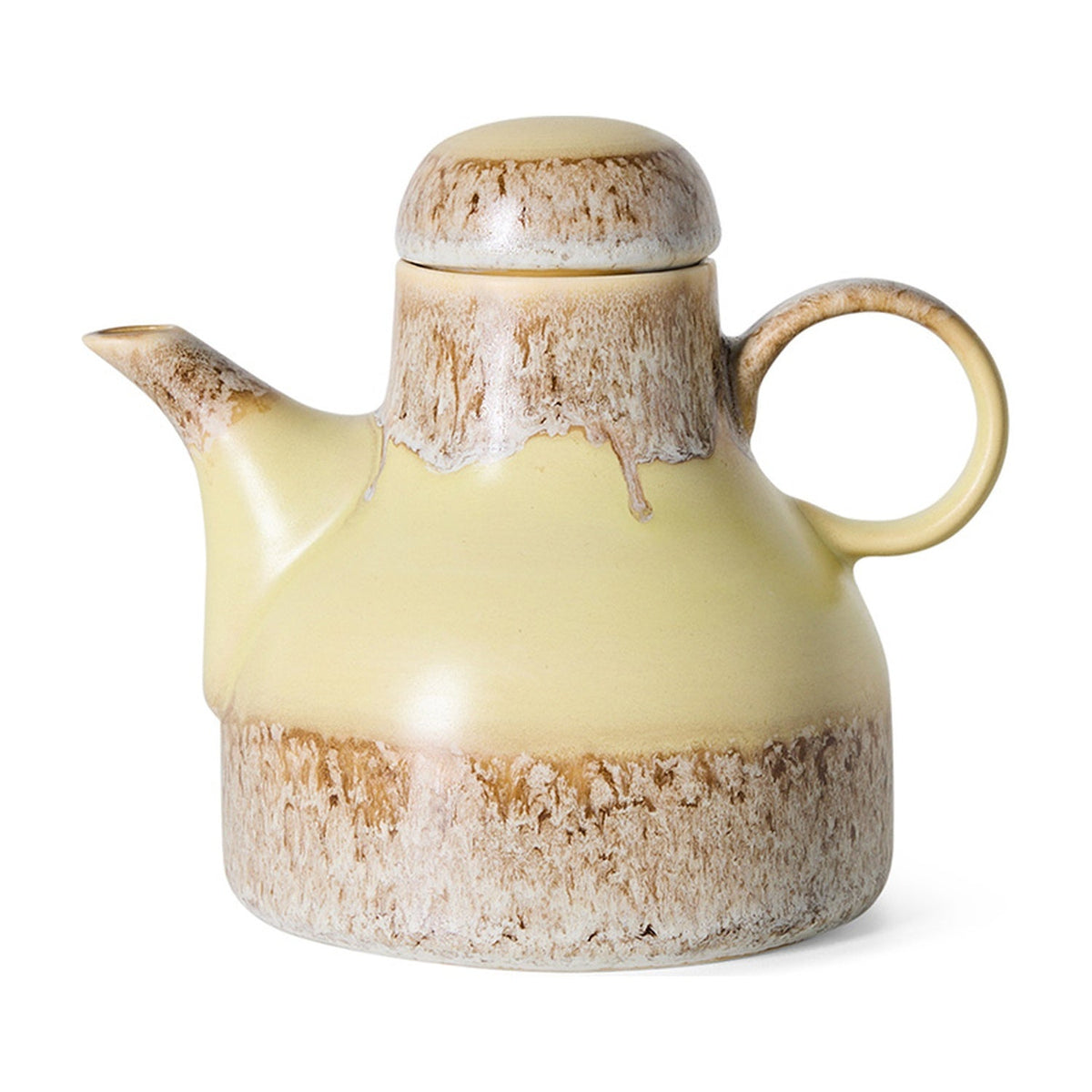HKLiving 70's Koffiepot - Custard op witte achtergrond