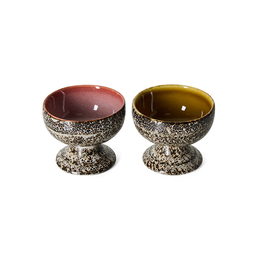 HKLiving 70's Medium Coupes set van 2 Brew, 2 stuks naast elkaar