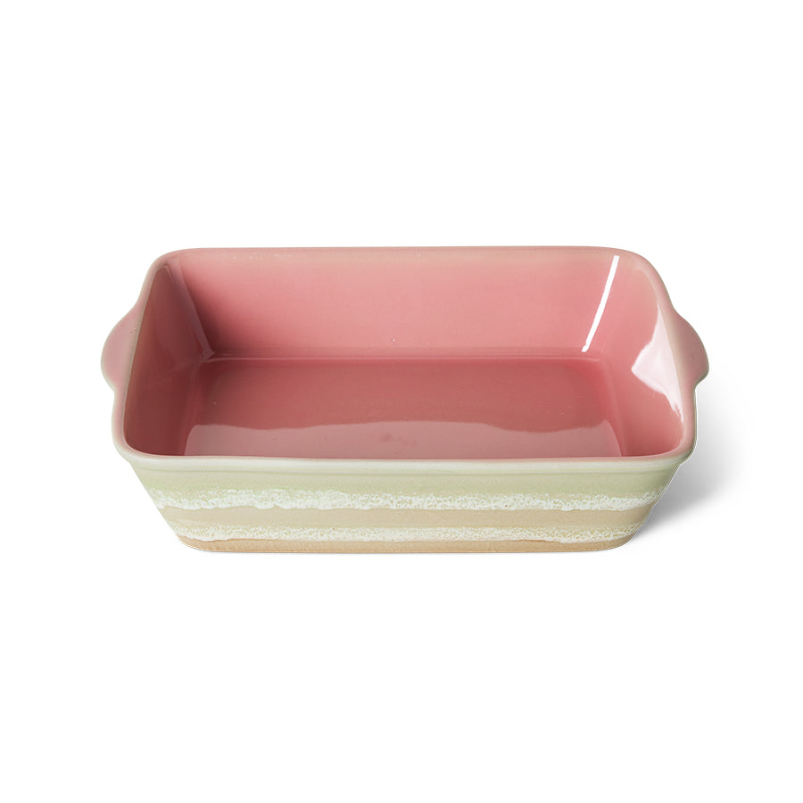 HKLiving 70's Ovenschaal Groot Umber van bovenaf