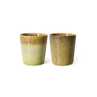 HKLiving 70's Van Gogh Koffiemokken set van 2 - Sunflower