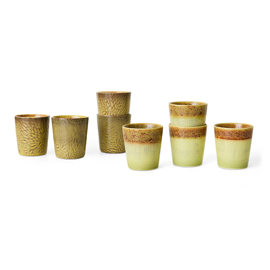 HKLiving 70's Van Gogh Koffiemokken set van 2 - Sunflower