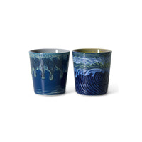 HKLiving 70's Van Gogh Koffiemokken Set van 2 - Starry Night