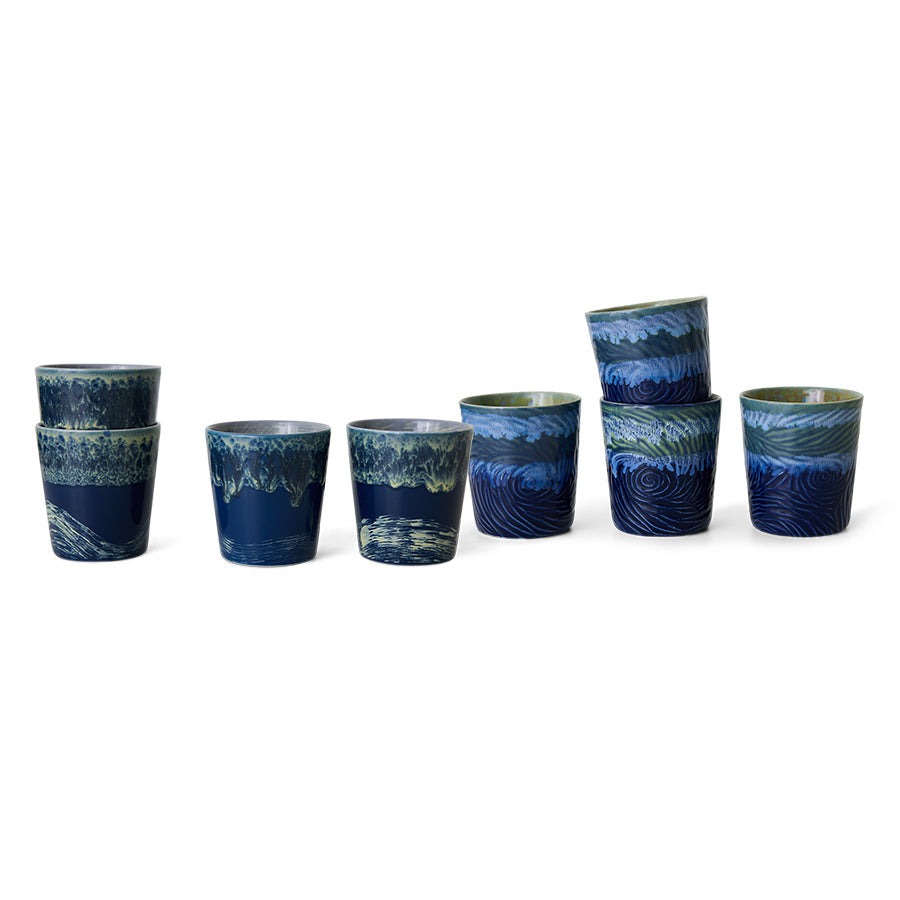 HKLiving 70's Van Gogh Koffiemokken Set van 2 - Starry Night