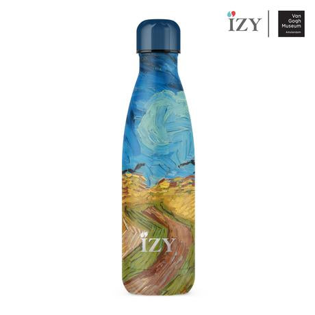 IZY Thermosfles Korenveld met Kraaien van Gogh - 500 ml op witte achtergrond