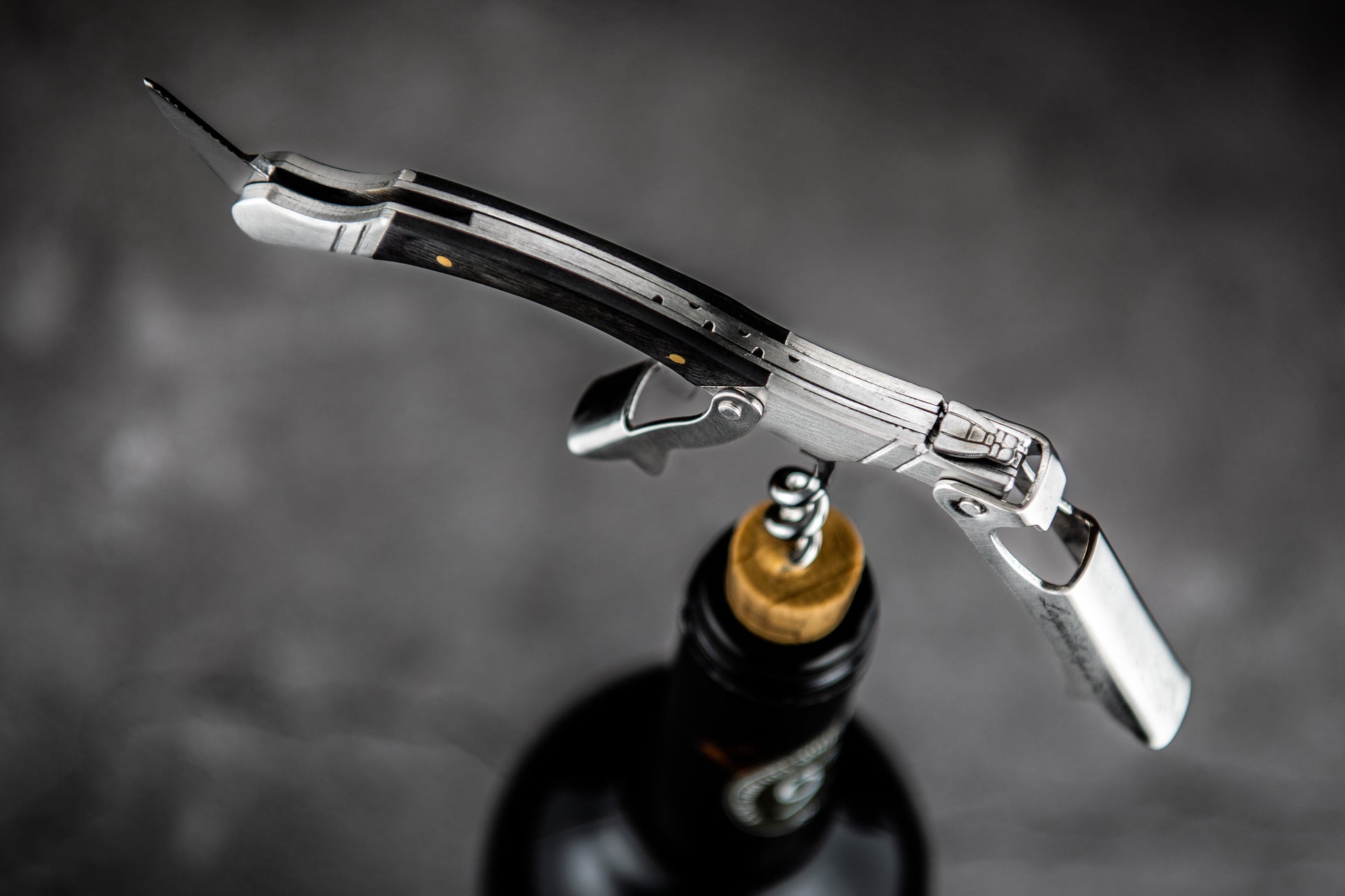 Laguiole Style de Vie Luxury Line Kurkentrekker - Zwart Hout