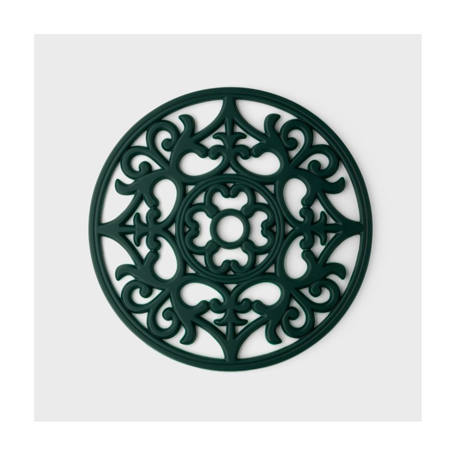 Taylor's Eye Witness Onderzetter Vintage Rond - Groen op witte achtergrond