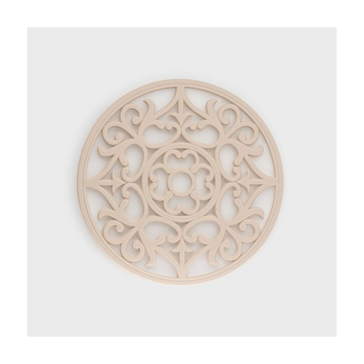 Taylor's Eye Witness Onderzetter Vintage Rond - Wit op witte achtergrond