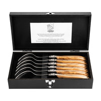 Laguiole Style de Vie Luxury Line Lepels 6-delig - Olijfhout