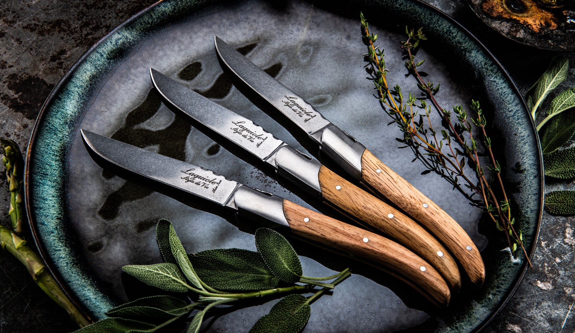 Laguiole Style de Vie Luxury Line Steakmessen 6-delig - Stonewash