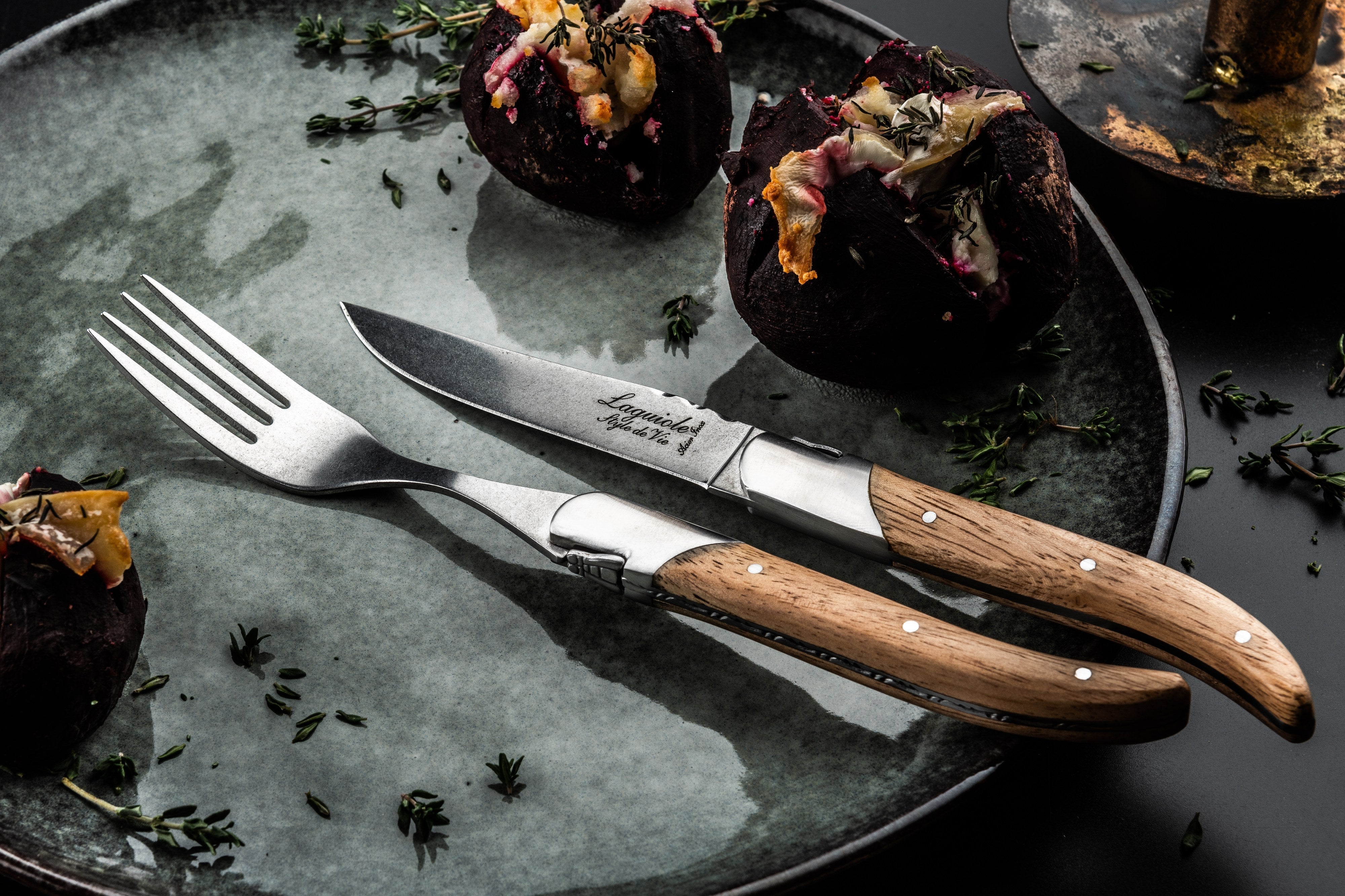 Laguiole Style de Vie Luxury Line Steakmessen 6-delig - Stonewash