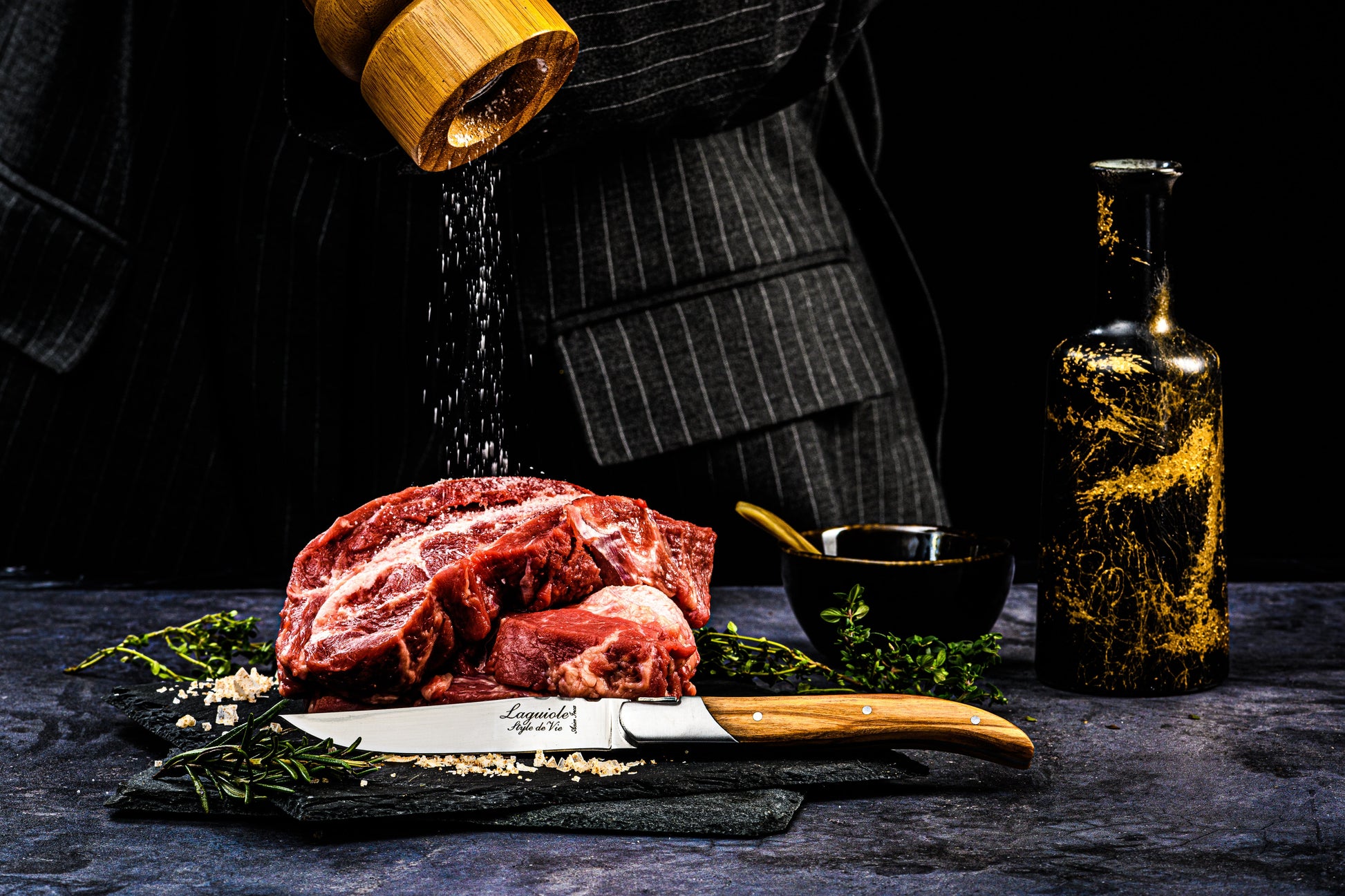 Laguiole Style de Vie Luxury Line Steakmessen 6-delig - Olijfhout
