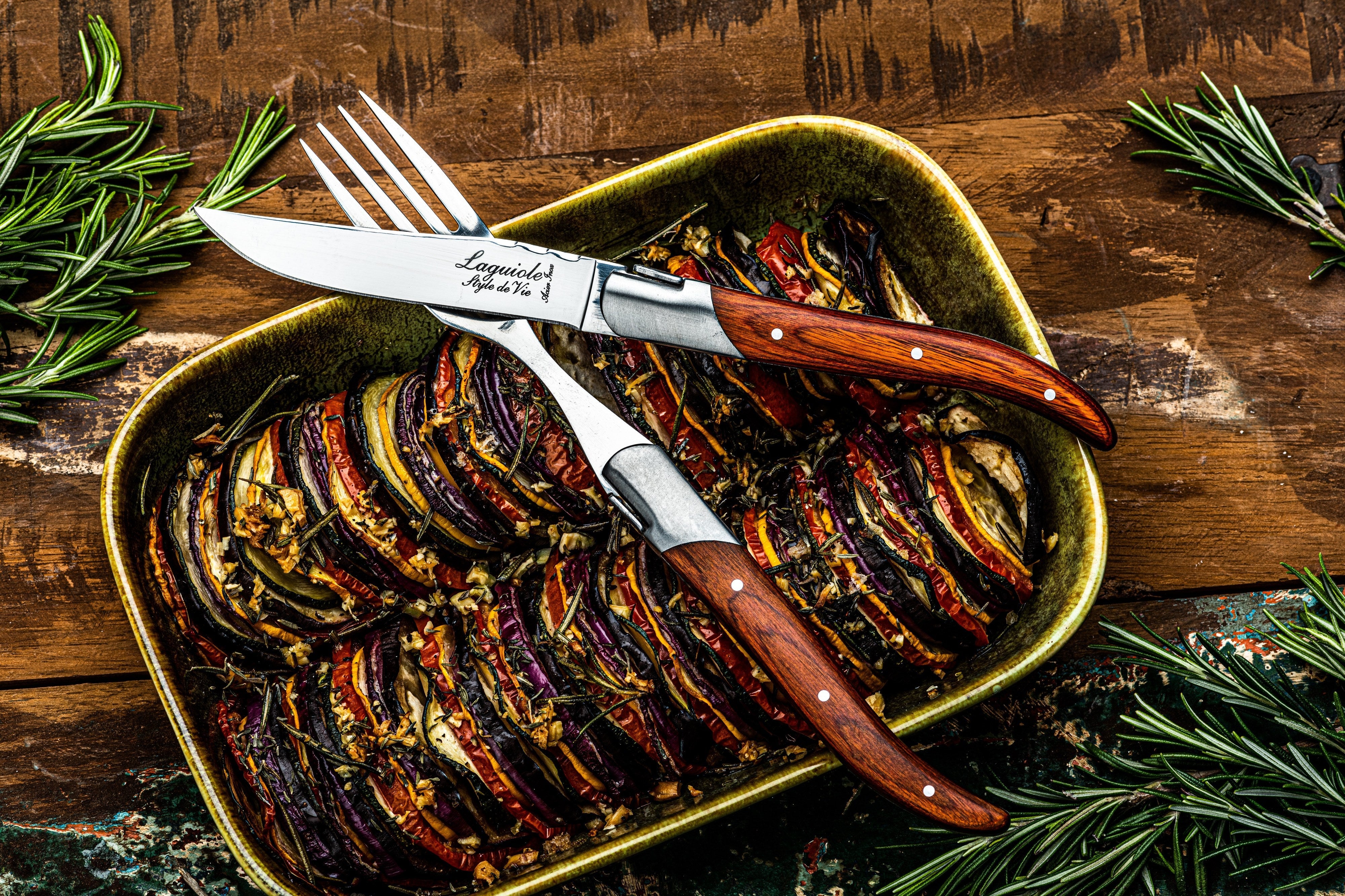 Laguiole Style de Vie Luxury Line Steakmessen 6-delig - Rozenhout