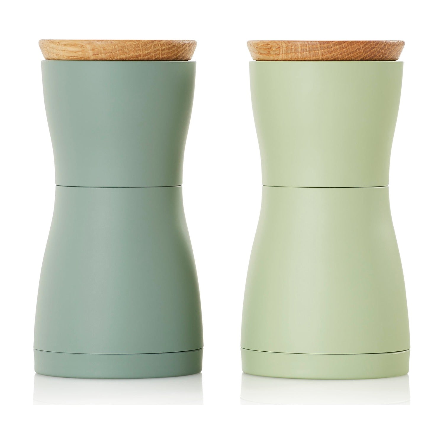 AdHoc Twin Peper- en Zoutmolen Groen - 13 cm op witte achtergrond