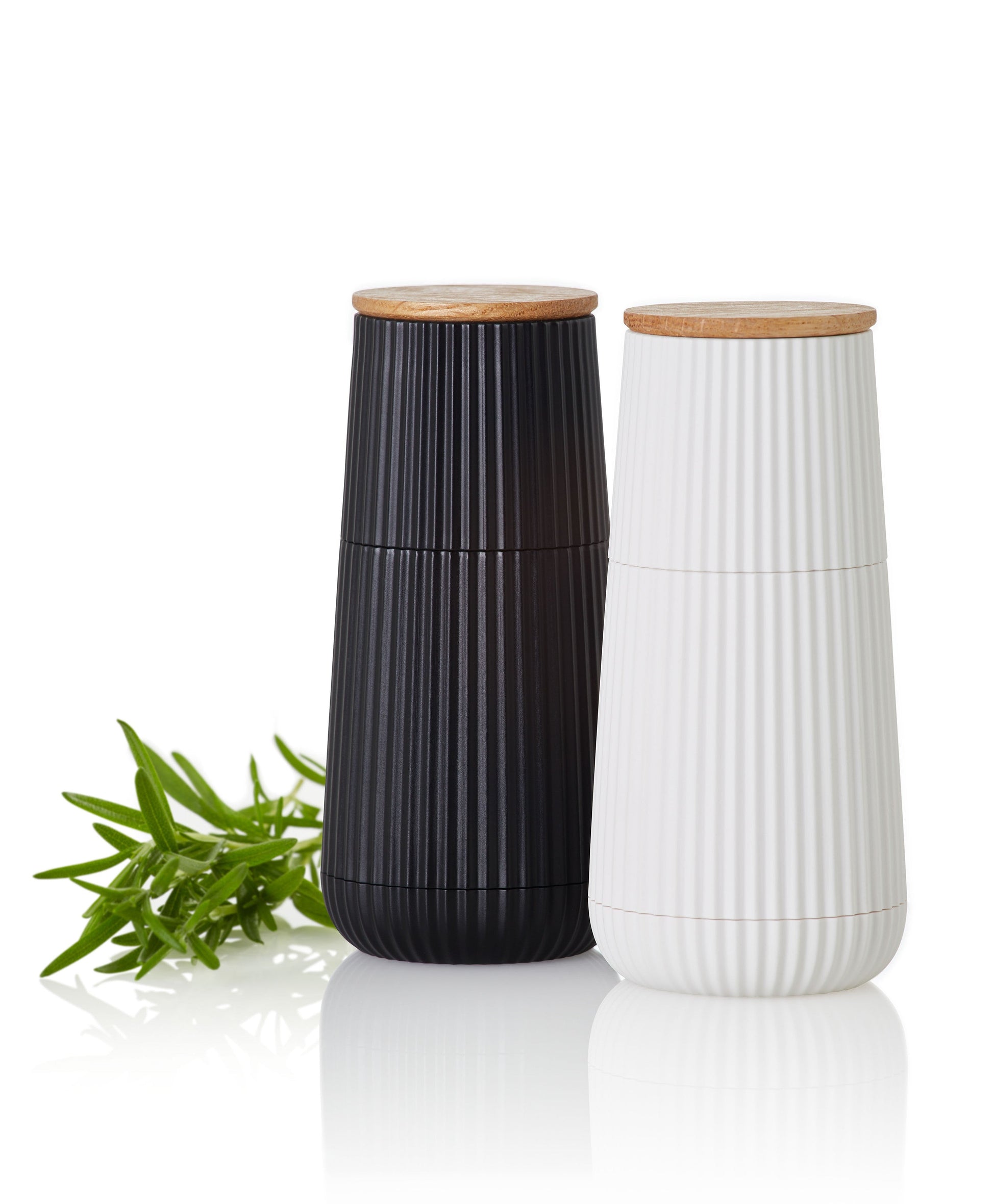 AdHoc Scape Peper- en Zoutmolen Zwart en Wit - 13 cm