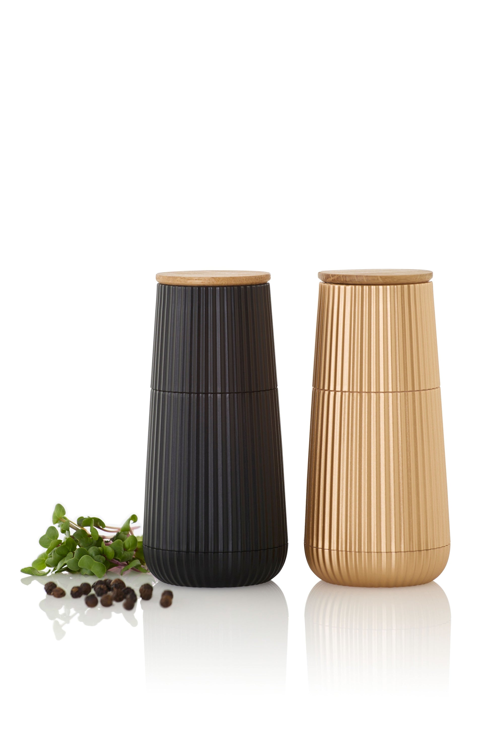 AdHoc Scape Peper- en Zoutmolen Zwart en Goud - 13 cm