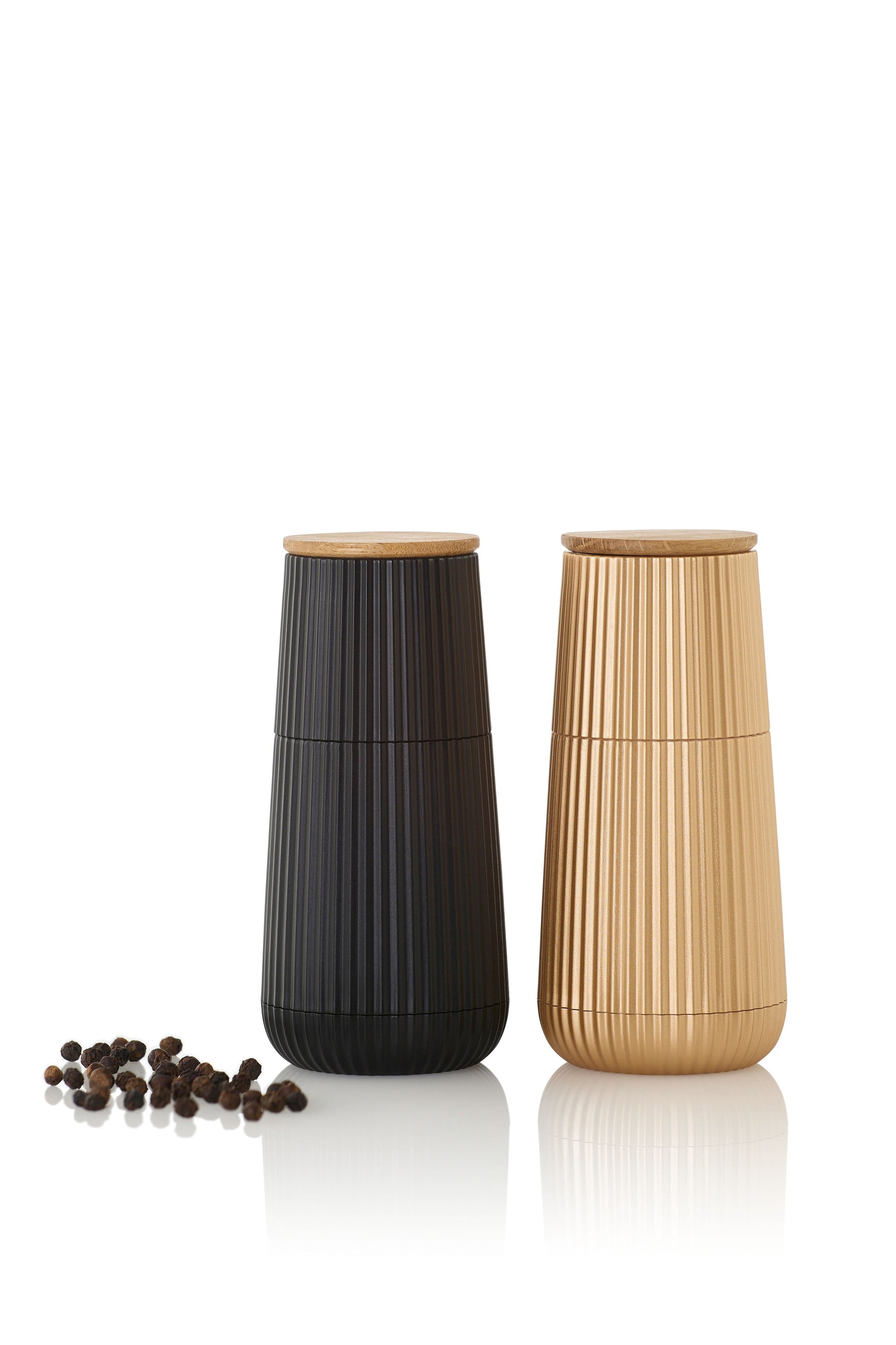 AdHoc Scape Peper- en Zoutmolen Zwart en Goud - 13 cm