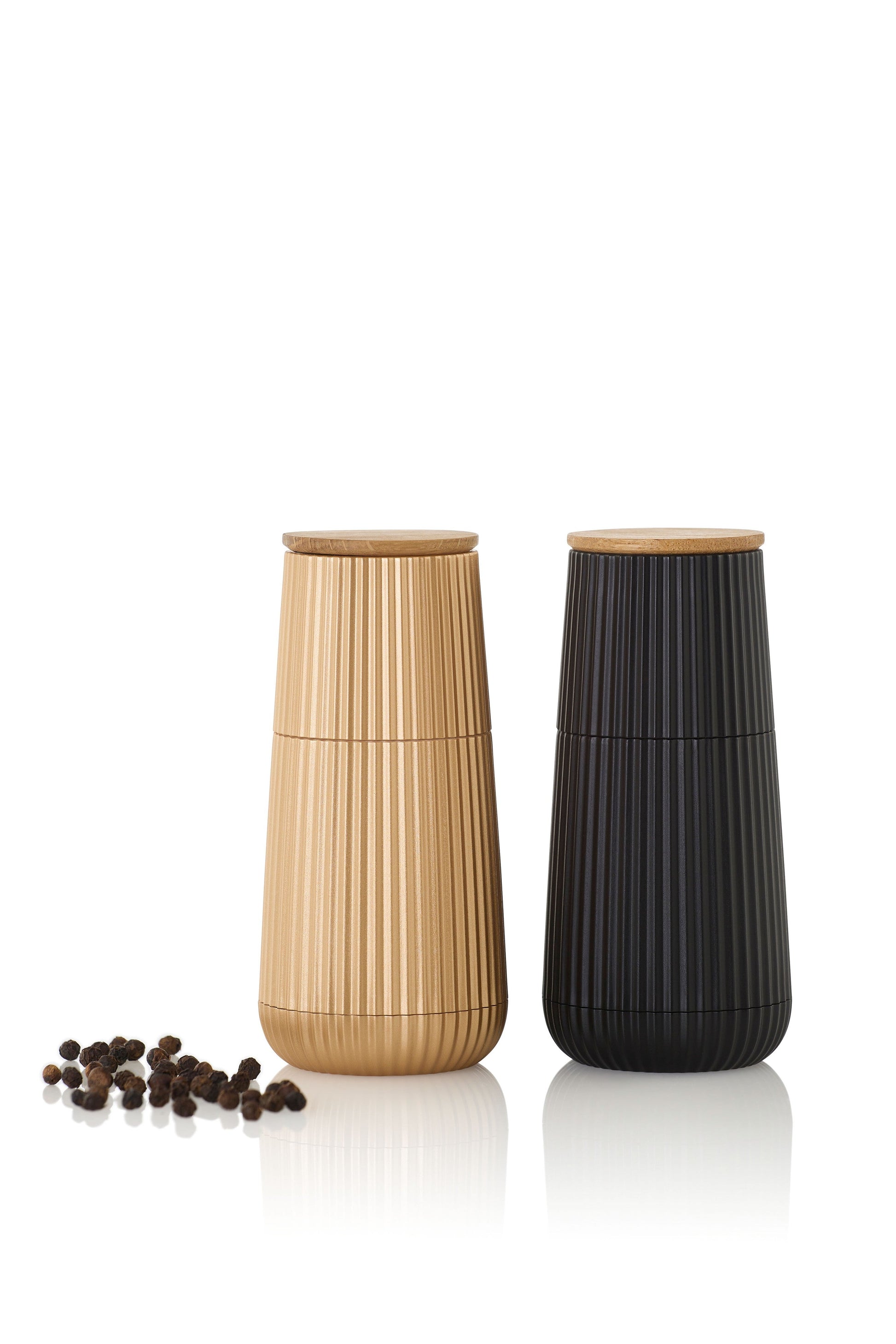 AdHoc Scape Peper- en Zoutmolen Zwart en Goud - 13 cm