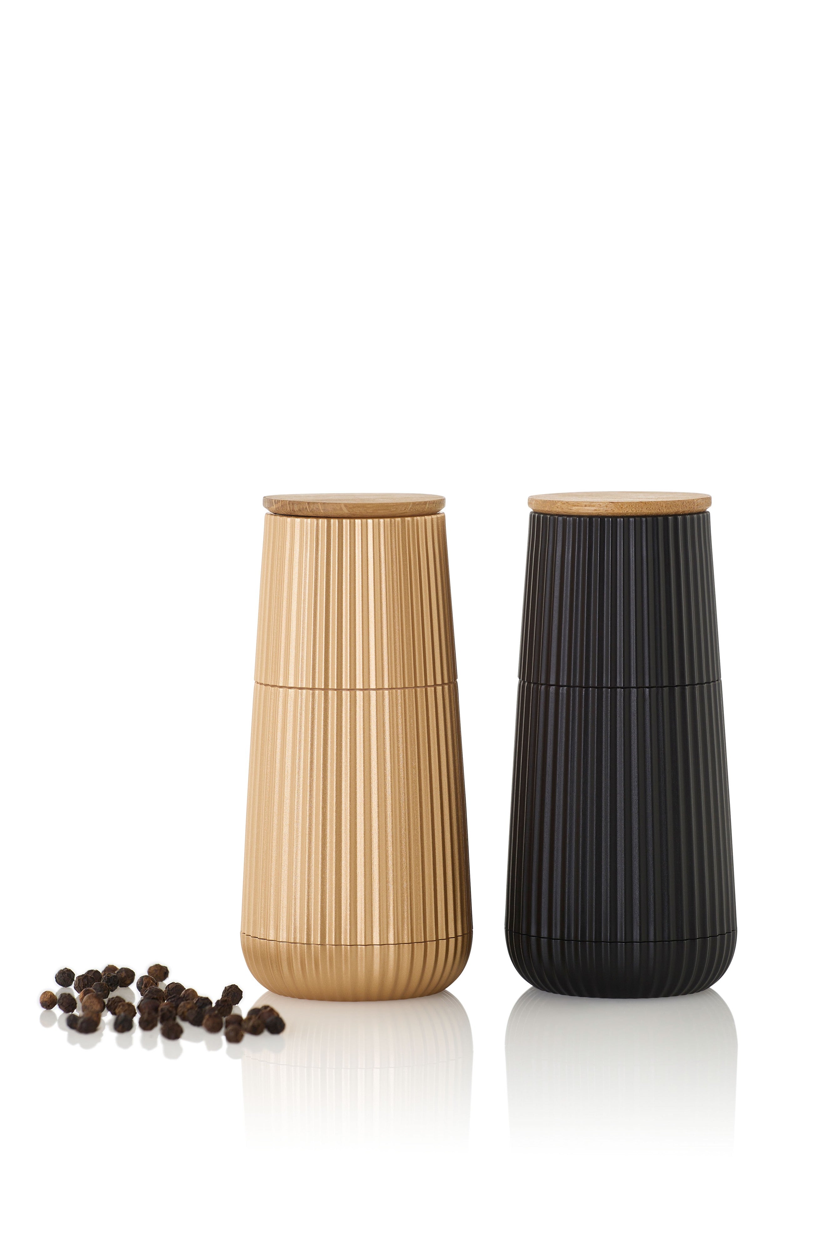 AdHoc Scape Peper- en Zoutmolen Zwart en Goud - 13 cm