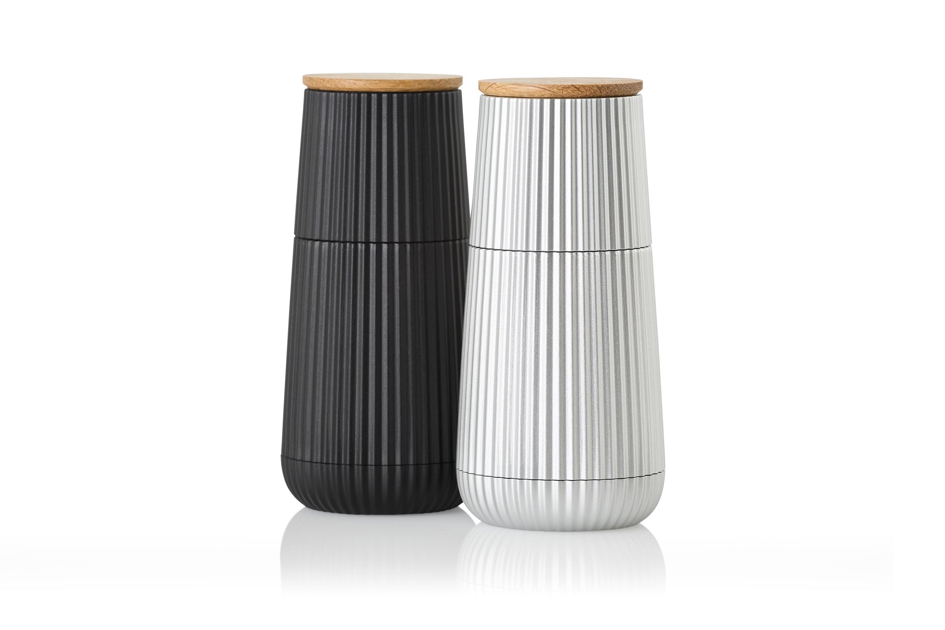 AdHoc Scape Peper- en Zoutmolen Zwart en Zilver - 13 cm