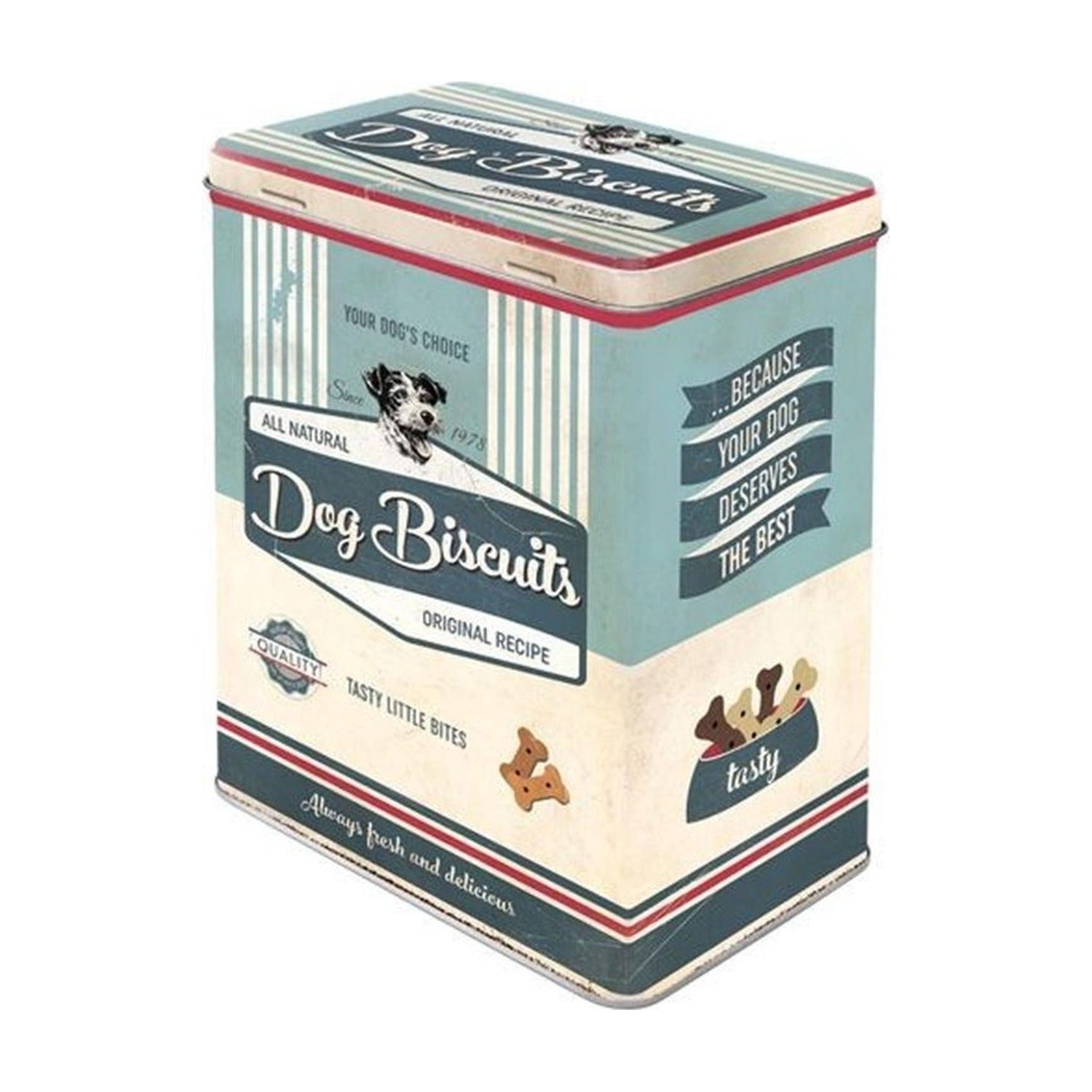 Nostalgic Art Blik L - Dog Biscuits op witte achtergrond