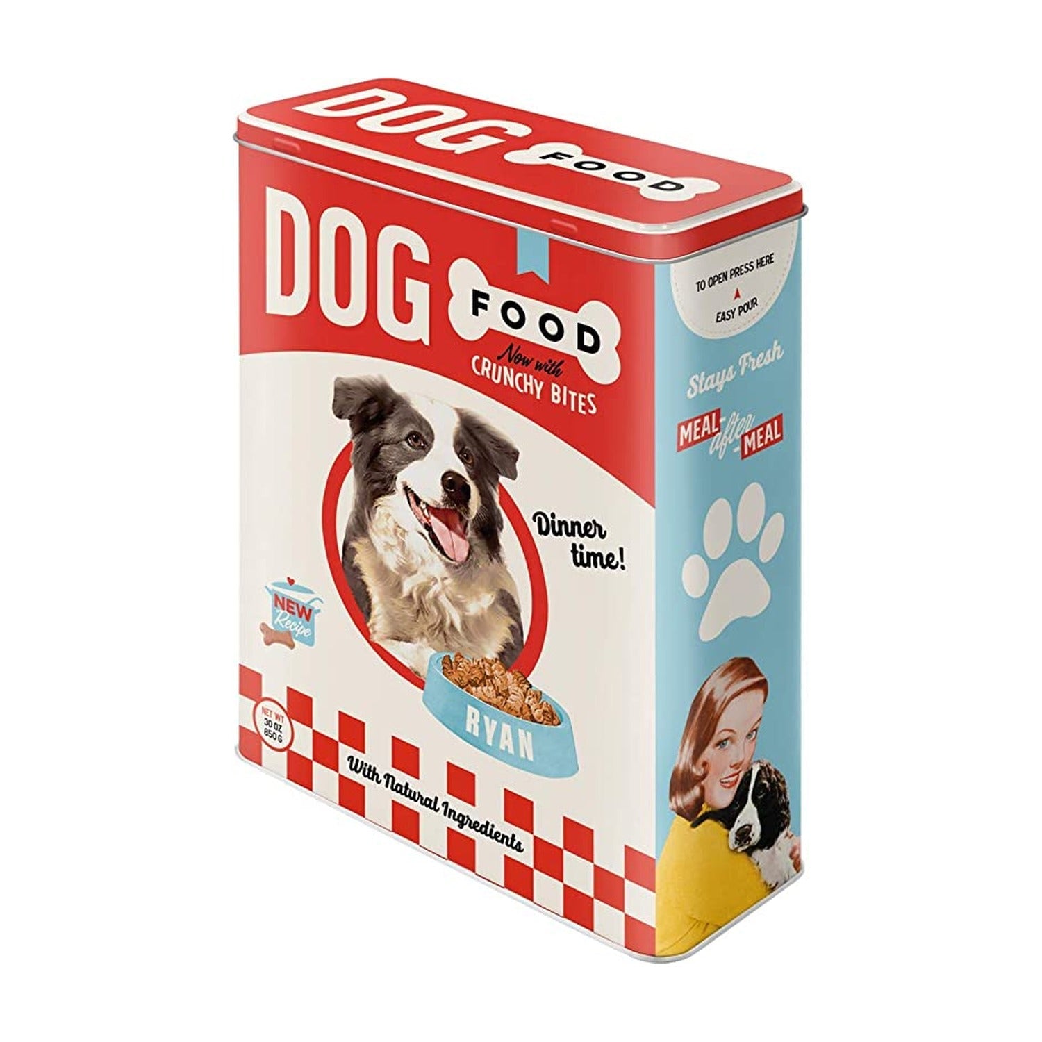Nostalgic Art Blik XL - Dog Food op witte achtergrond