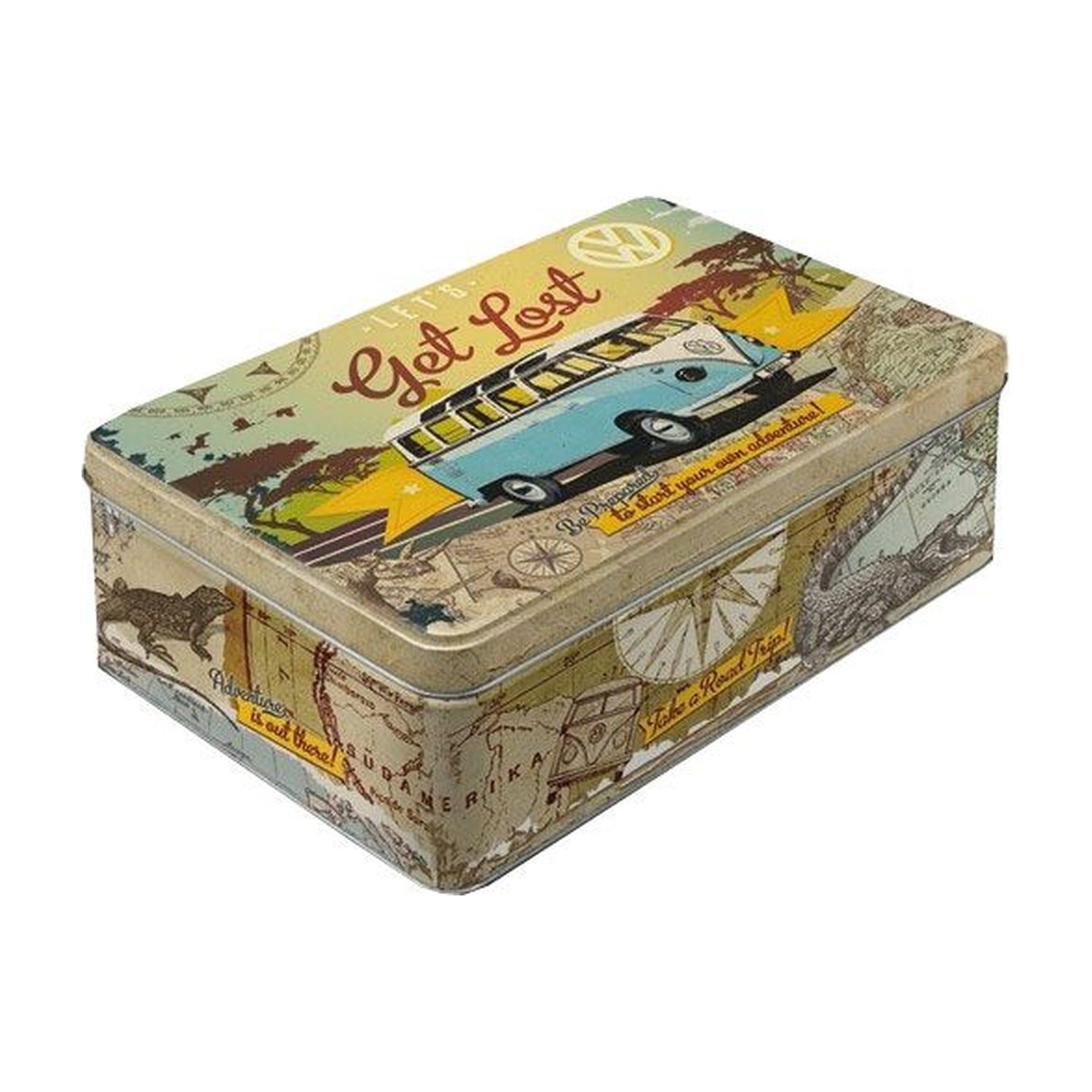 Nostalgic Art Blik Flat - VW Get Lost op witte achtergrond