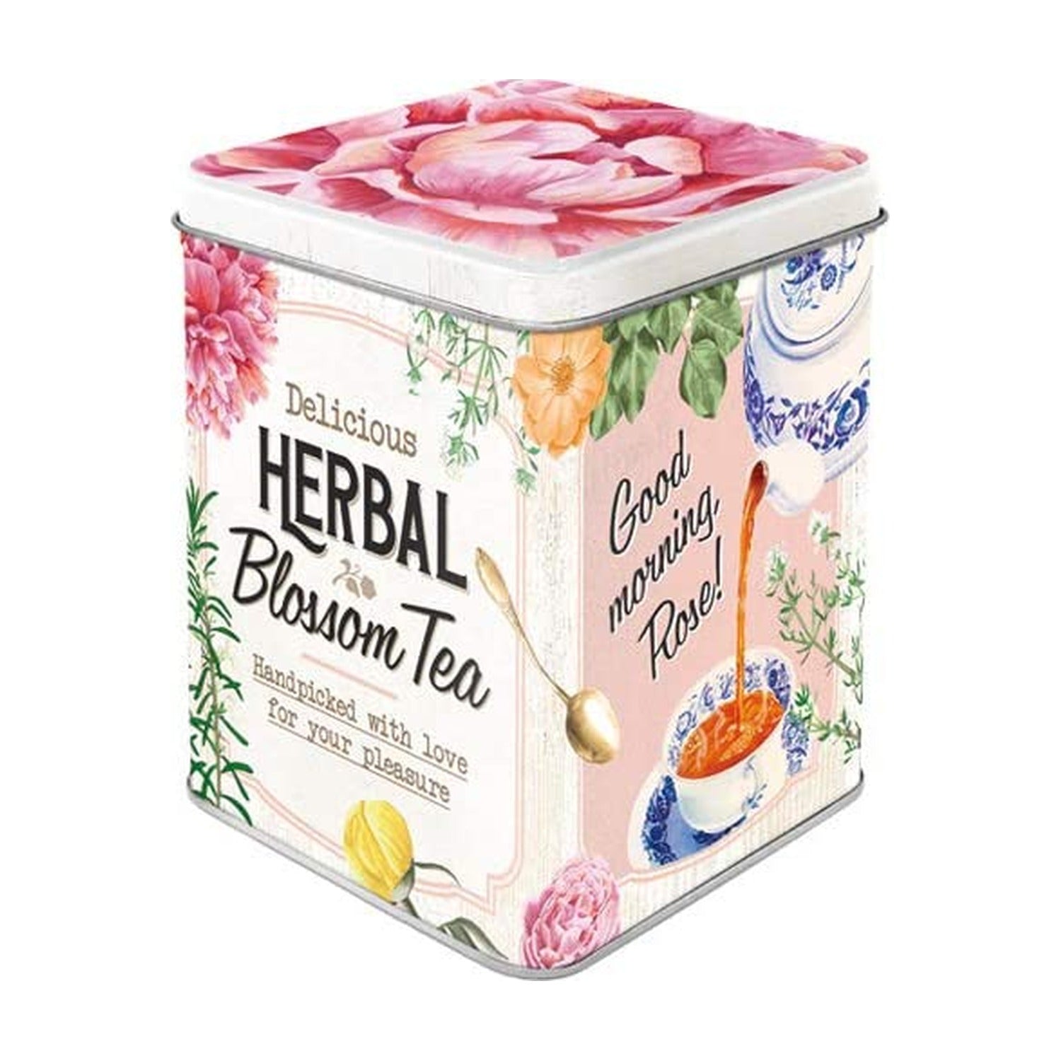 Nostalgic Art Blik Thee - Herbal Blossom Tea op witte achtergrond