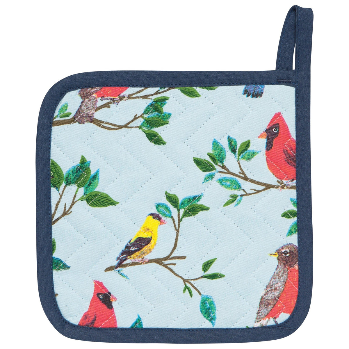 Now Designs Pannenlap - Birdsong op witte achtergrond