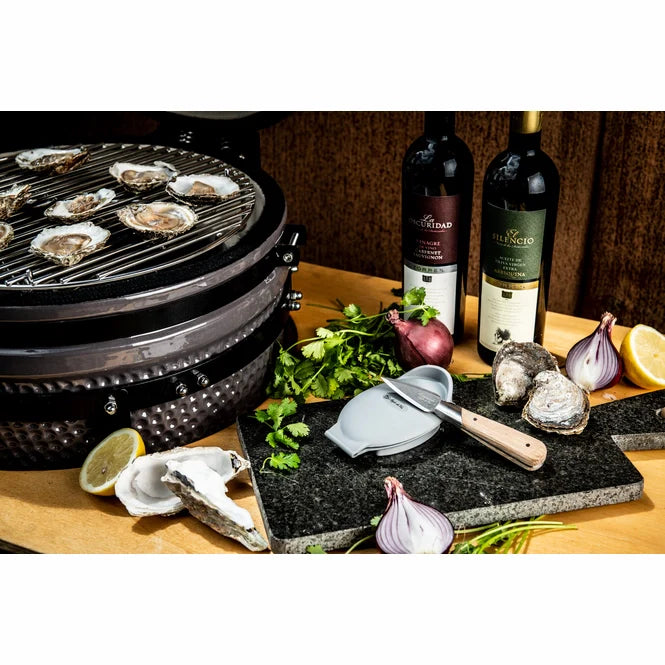 Laguiole Style de Vie Oestermes met Oesterhouder - Eikenhout
